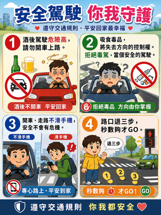 第三季(7-9月)交通安全宣導標